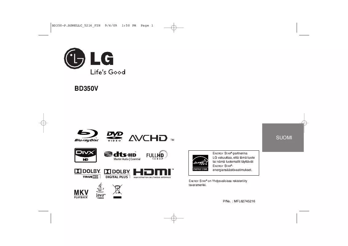 Mode d'emploi LG BD350V