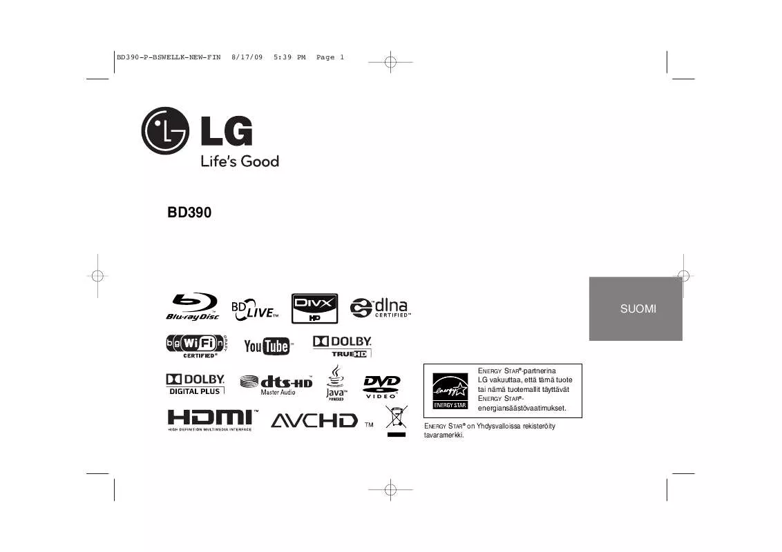 Mode d'emploi LG BD390