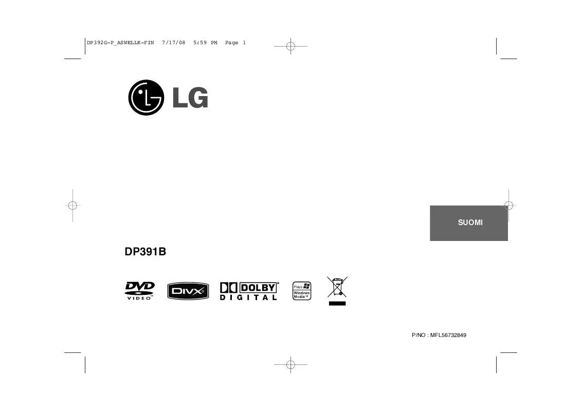 Mode d'emploi LG DP391B