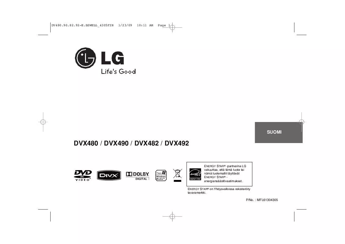 Mode d'emploi LG DVX-482