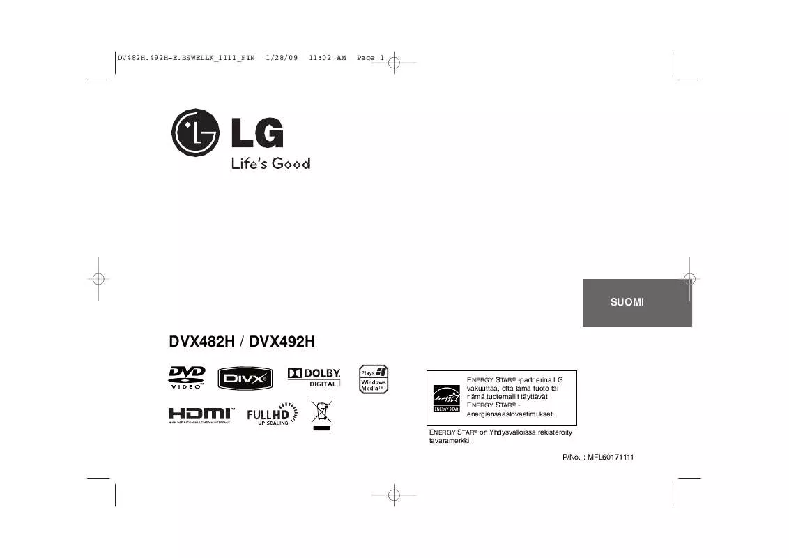 Mode d'emploi LG DVX-492H