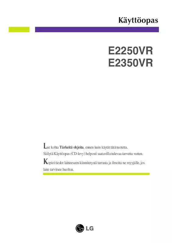 Mode d'emploi LG E2350VR