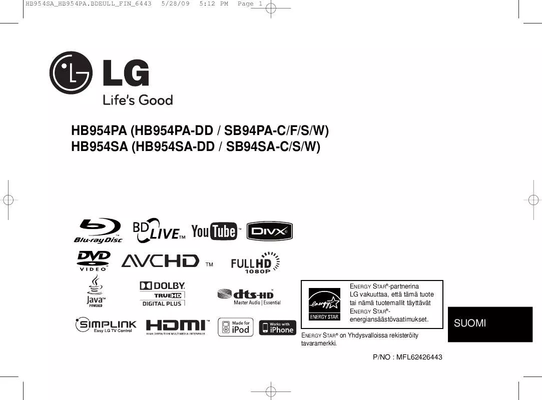 Mode d'emploi LG HB954PA