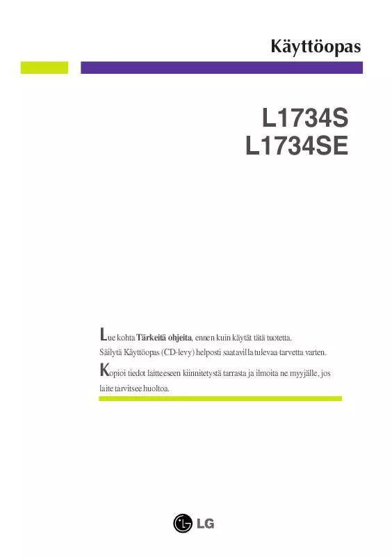 Mode d'emploi LG L1734S