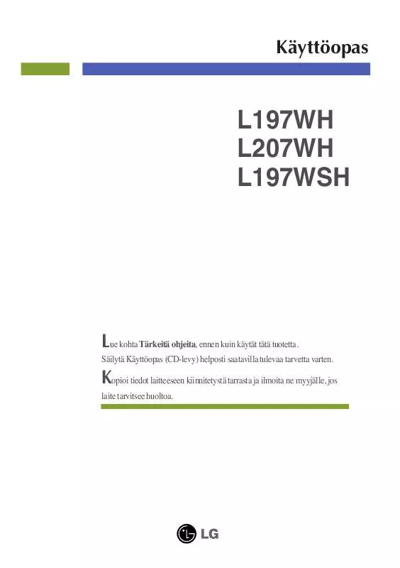 Mode d'emploi LG L197WH