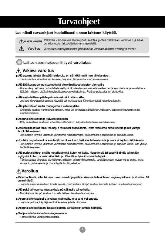 Mode d'emploi LG M198WA