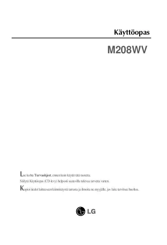 Mode d'emploi LG M208WV