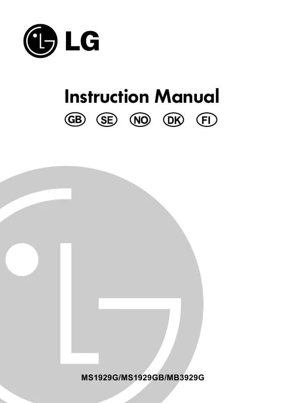 Mode d'emploi LG MS-1929G