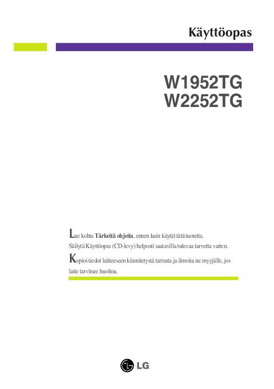 Mode d'emploi LG W2252TG