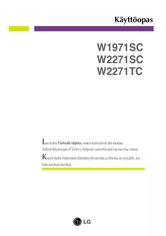 Mode d'emploi LG W2271TC