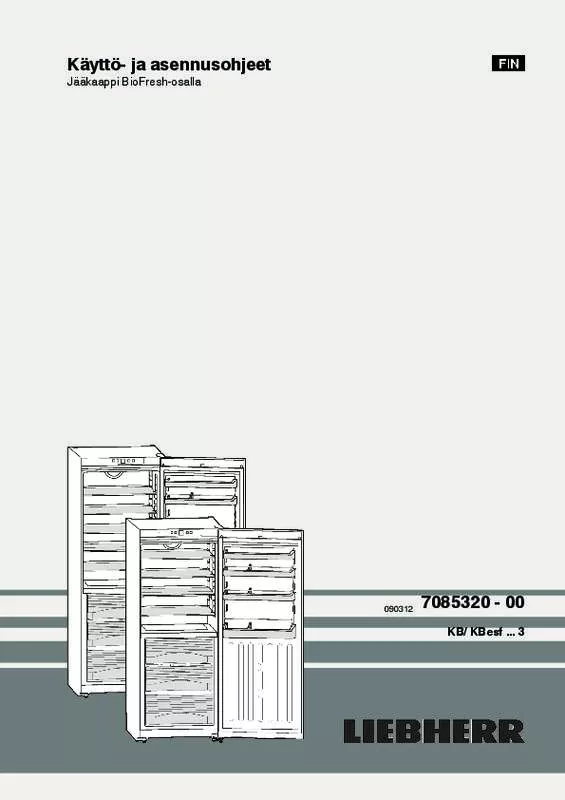 Mode d'emploi LIEBHERR KB 4210 COMFORT BIOFRESH