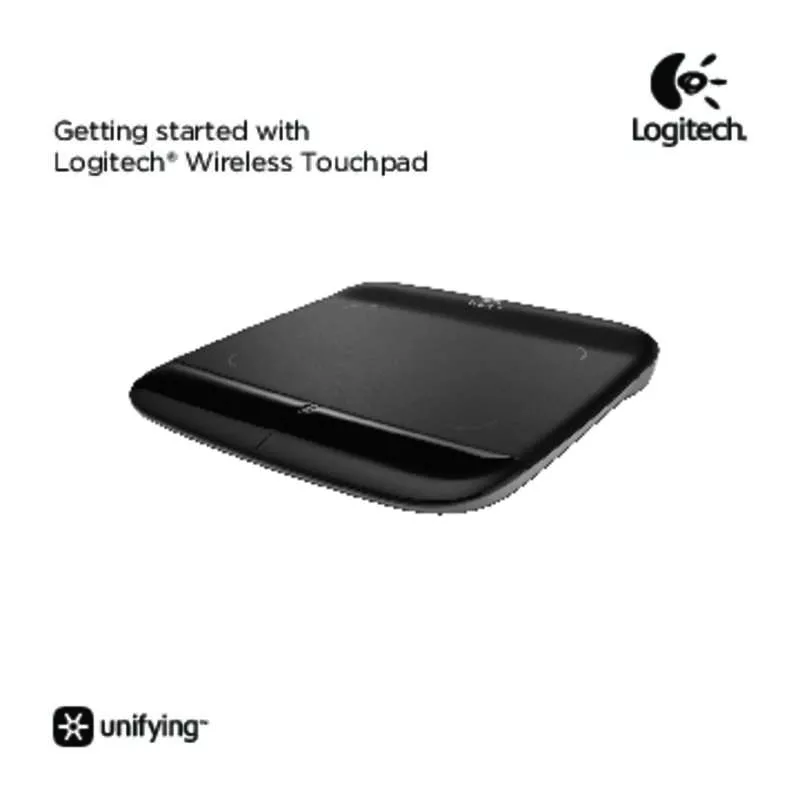 Mode d'emploi LOGITECH WIRELESS TOUCHPAD