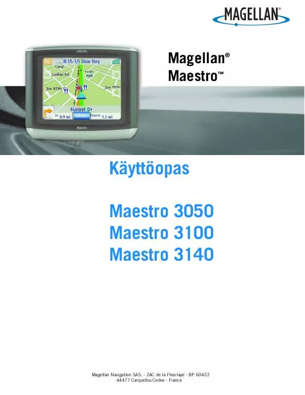 Mode d'emploi MAGELLAN MAESTRO 3100