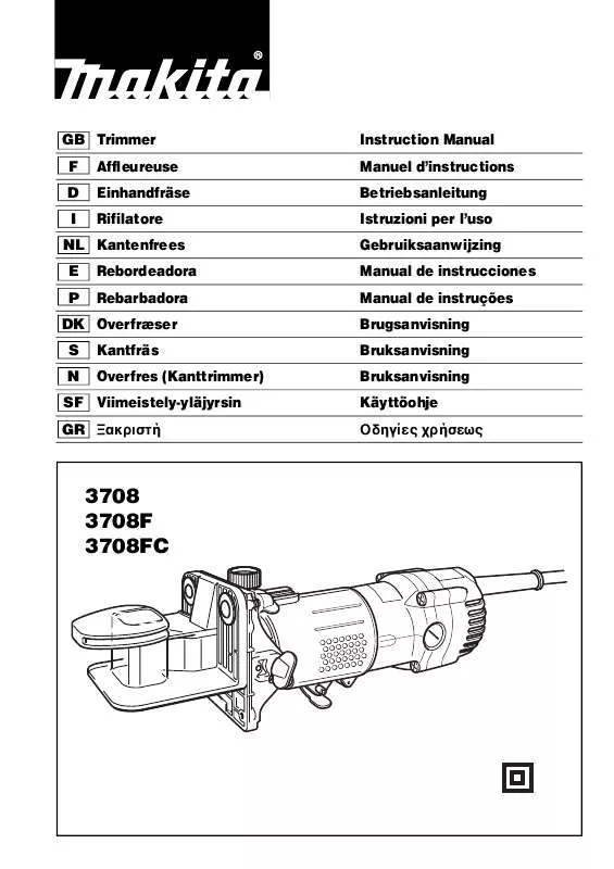 Mode d'emploi MAKITA 3708