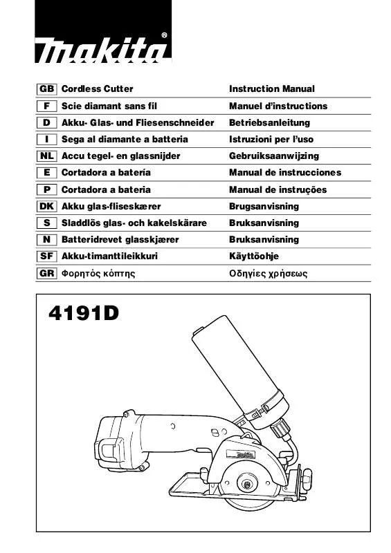 Mode d'emploi MAKITA 4191D