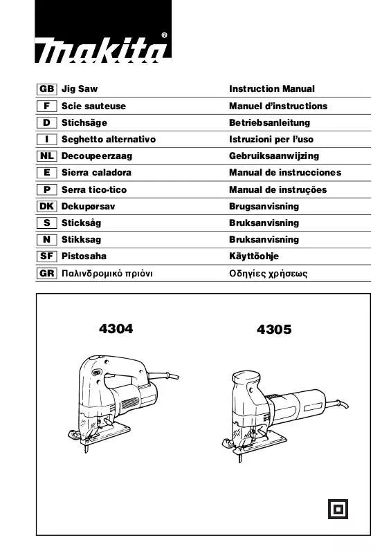 Mode d'emploi MAKITA 4304