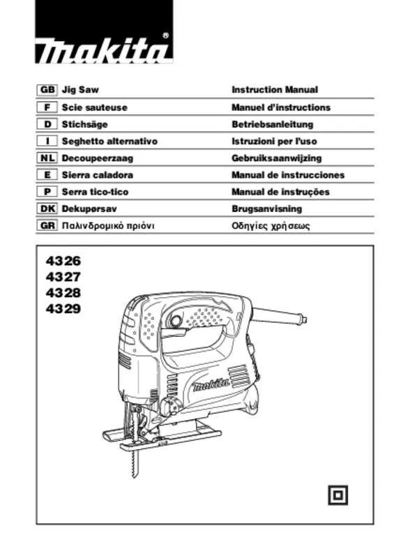 Mode d'emploi MAKITA 4326