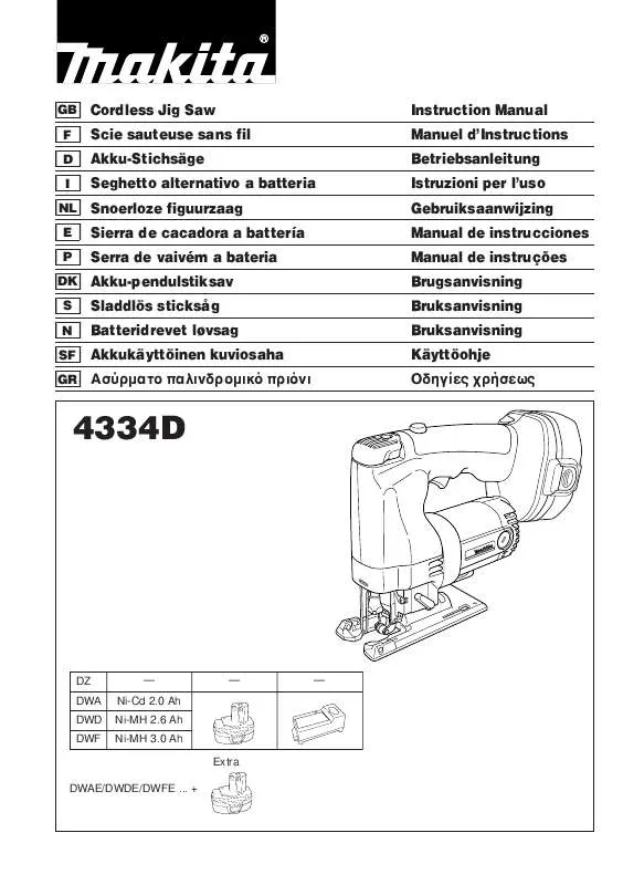 Mode d'emploi MAKITA 4334D