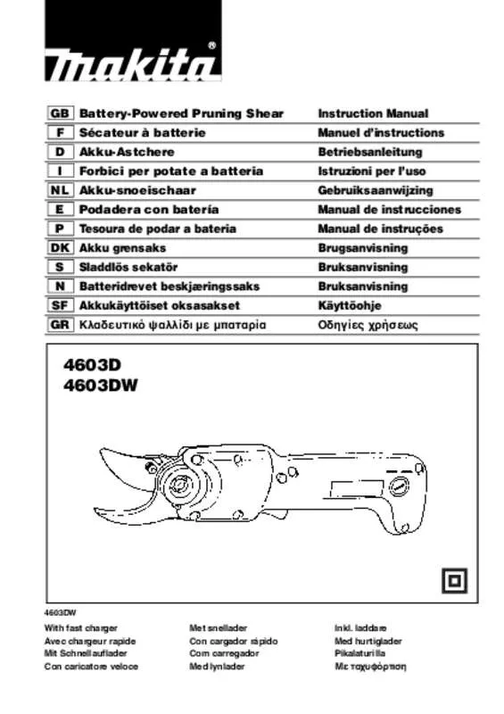 Mode d'emploi MAKITA 4603DW