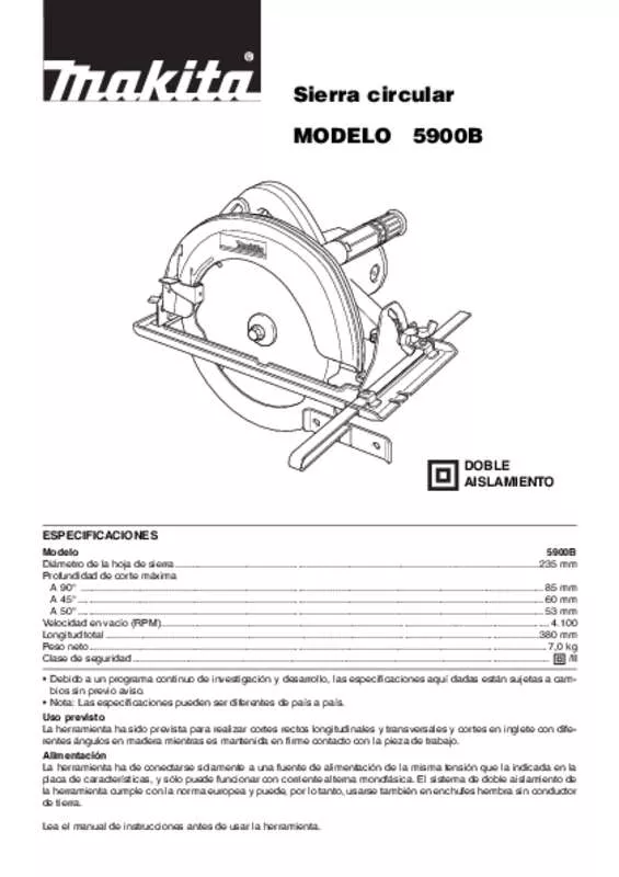 Mode d'emploi MAKITA 5900B