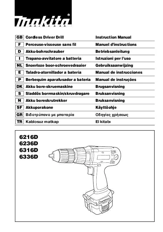 Mode d'emploi MAKITA 6216D