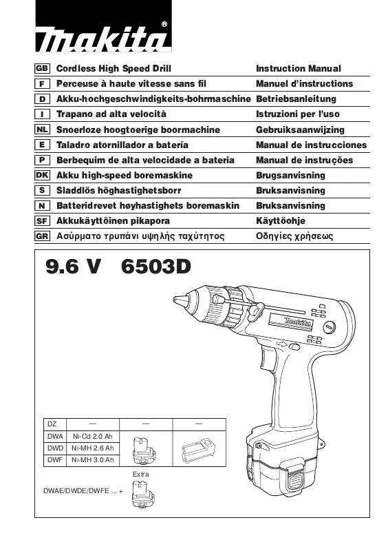 Mode d'emploi MAKITA 6503D