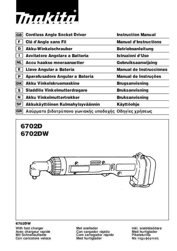 Mode d'emploi MAKITA 6702DW