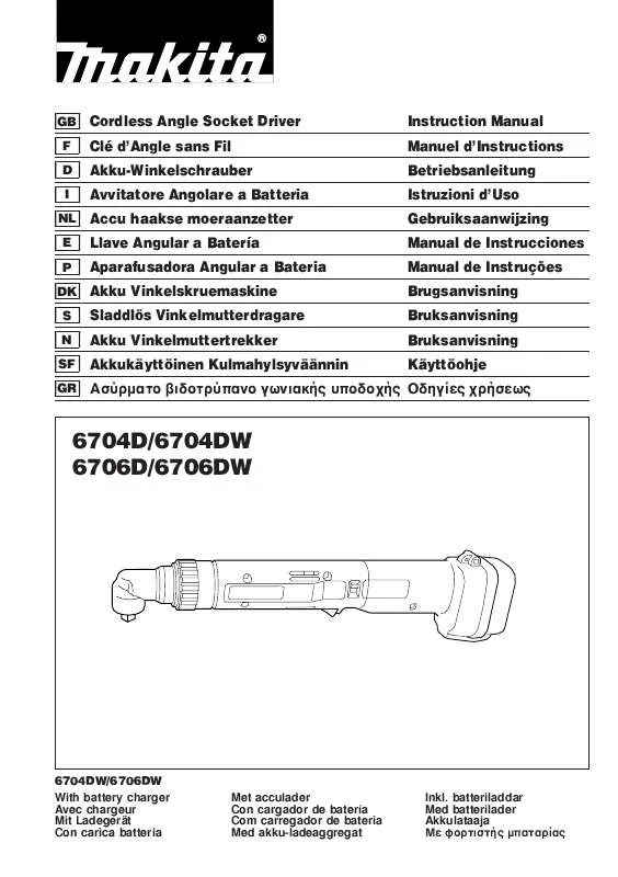 Mode d'emploi MAKITA 6704DW