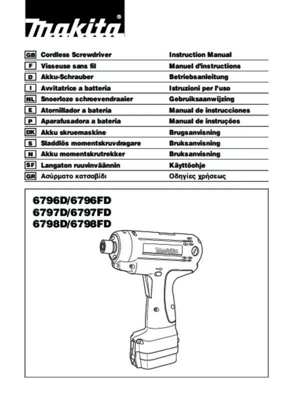 Mode d'emploi MAKITA 6796D