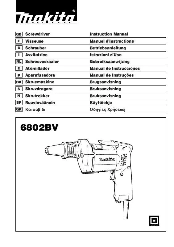 Mode d'emploi MAKITA 6802BV