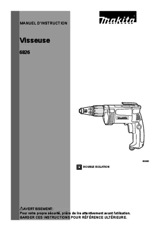 Mode d'emploi MAKITA 6826