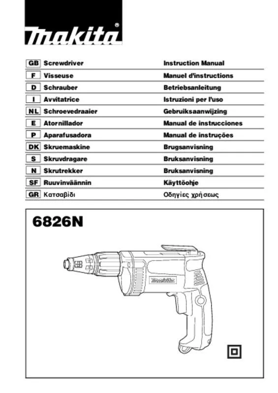 Mode d'emploi MAKITA 6826N