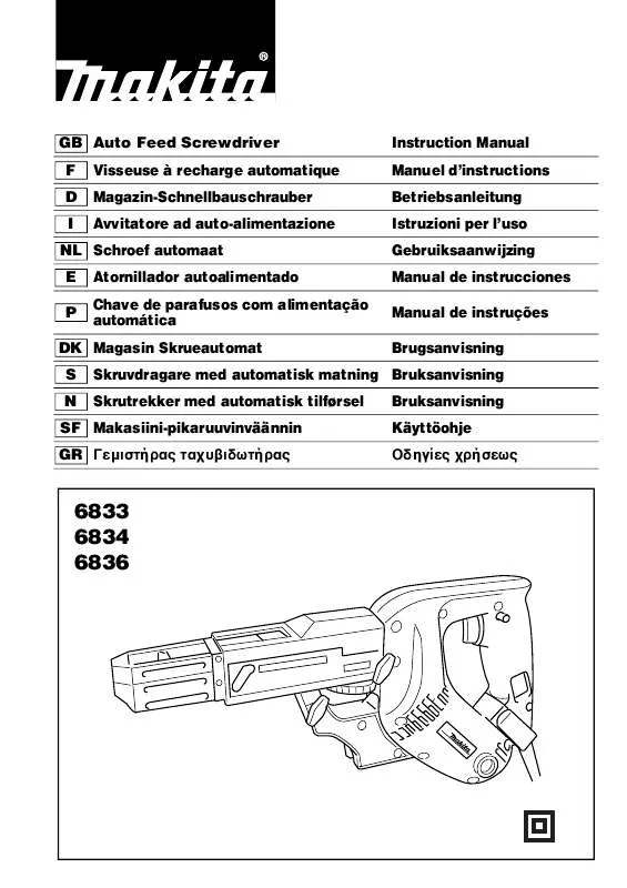 Mode d'emploi MAKITA 6834