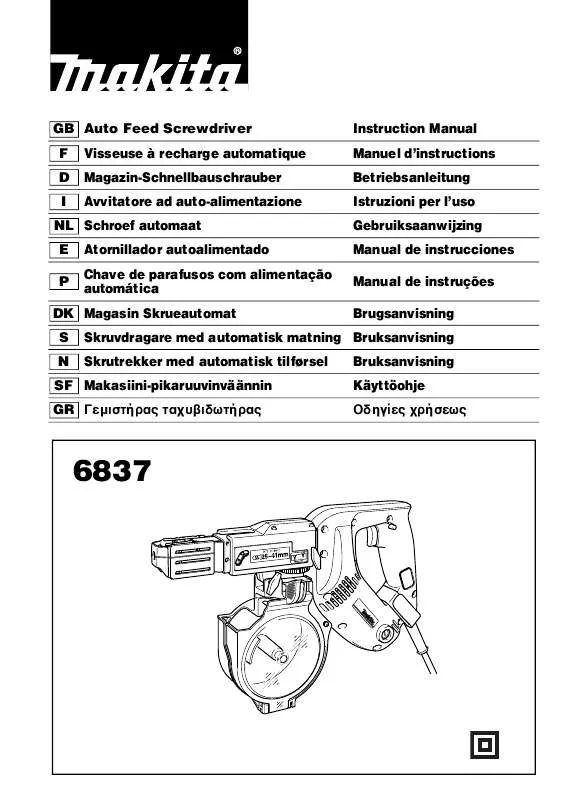 Mode d'emploi MAKITA 6837