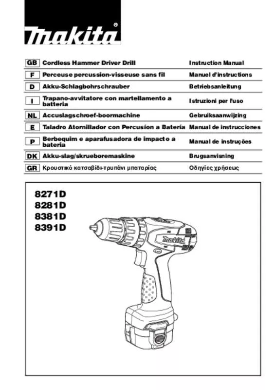 Mode d'emploi MAKITA 8381D