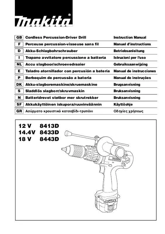 Mode d'emploi MAKITA 8413D