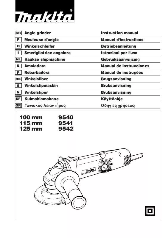 Mode d'emploi MAKITA 9540