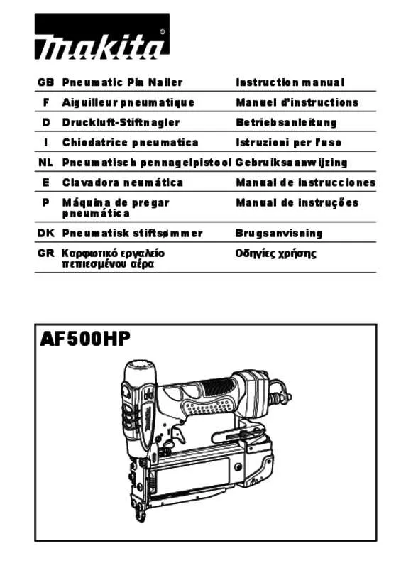 Mode d'emploi MAKITA AF500HP