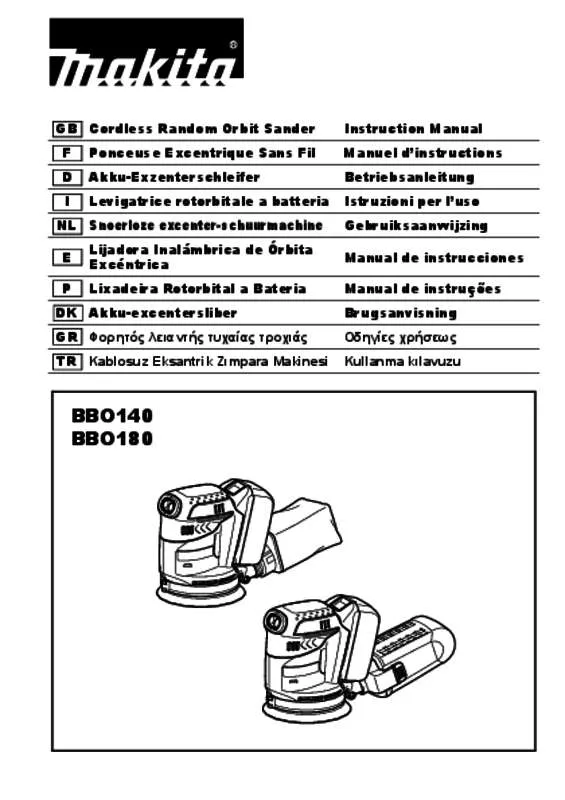 Mode d'emploi MAKITA BBO180