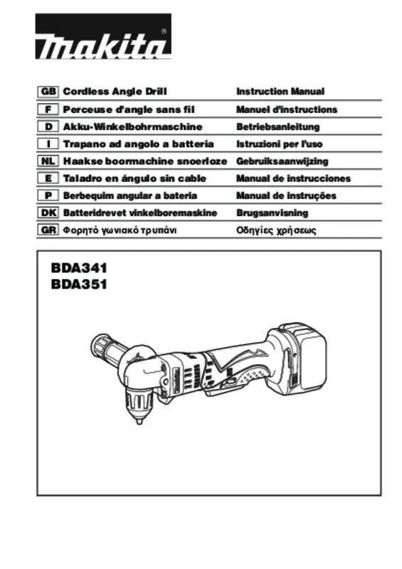 Mode d'emploi MAKITA BDA341