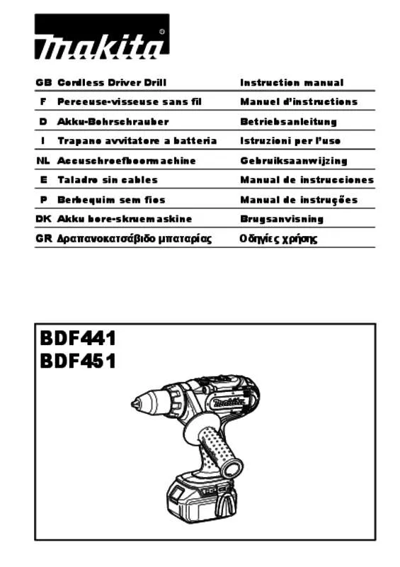 Mode d'emploi MAKITA BDF441