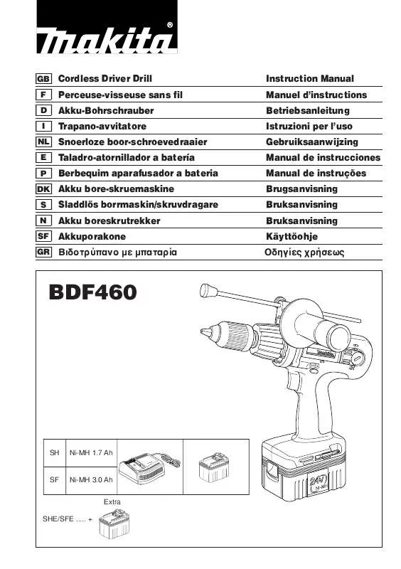 Mode d'emploi MAKITA BDF460