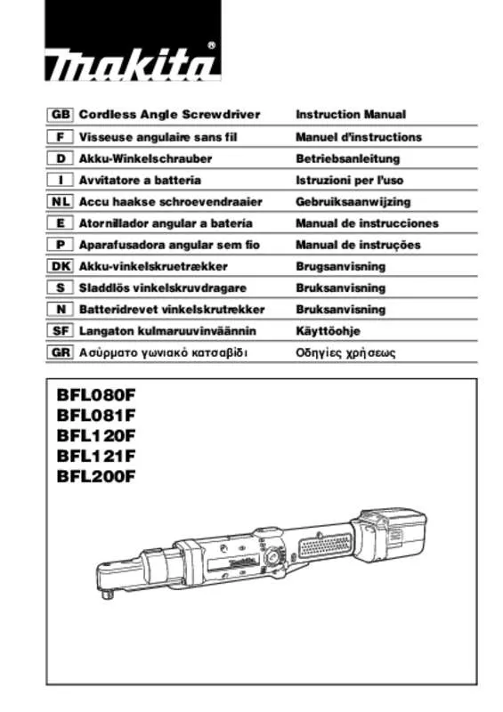 Mode d'emploi MAKITA BFL081F