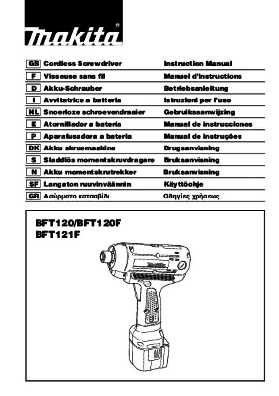 Mode d'emploi MAKITA BFT120