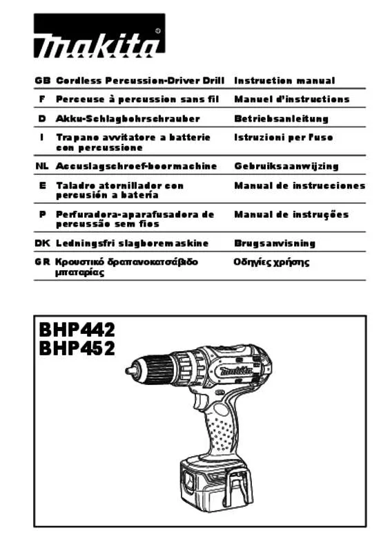 Mode d'emploi MAKITA BHP442