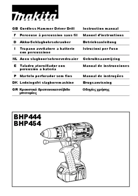 Mode d'emploi MAKITA BHP444