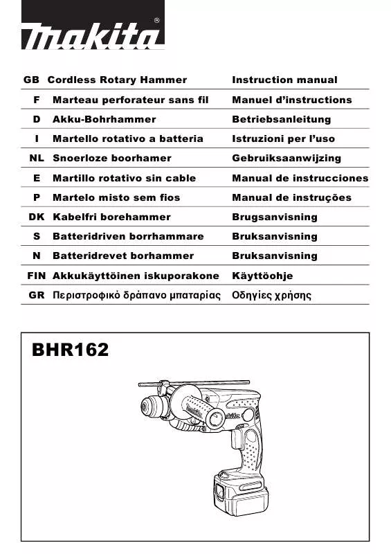 Mode d'emploi MAKITA BHR162