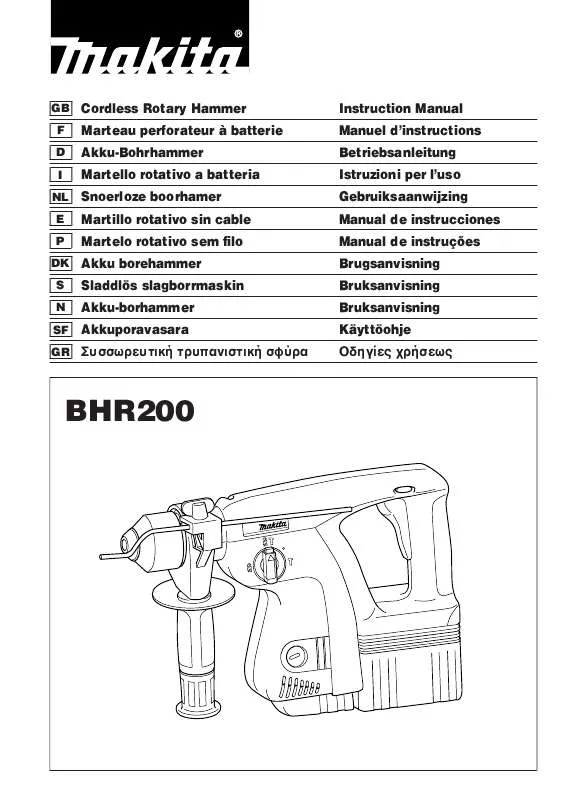 Mode d'emploi MAKITA BHR200