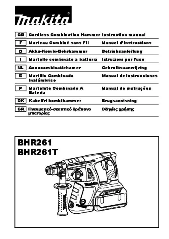 Mode d'emploi MAKITA BHR261