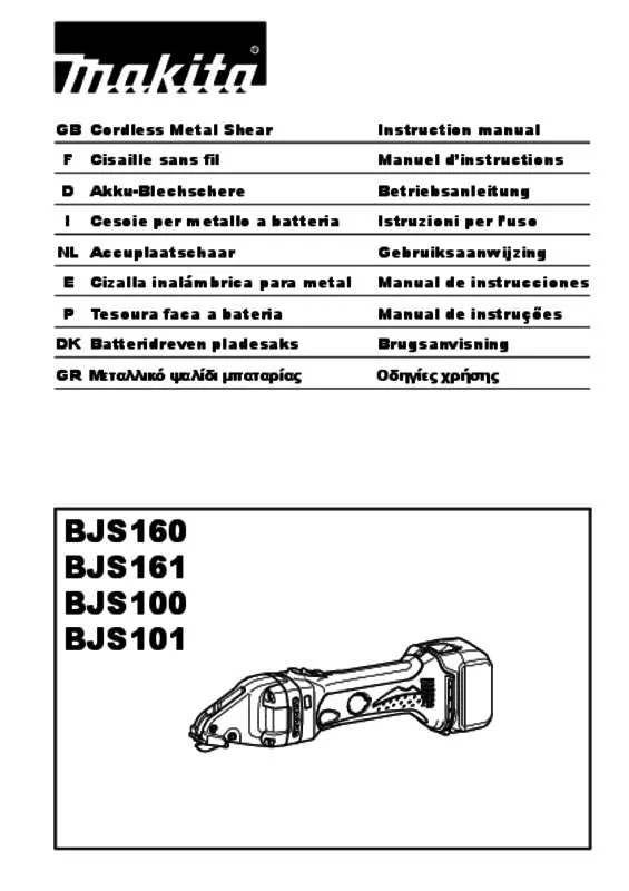 Mode d'emploi MAKITA BJS100